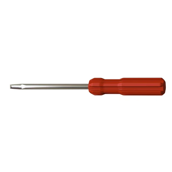 Screwdriver Red Pen White Background Isolate Rendering Excellent Quality High — Stock Photo, Image