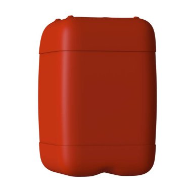 Beyaz zemin üzerinde motor yağı ya da kayganlaştırıcı bulunan kırmızı teneke kutu. Yüksek çözünürlüklü 3D tasarım. Büyütülebilir ve arka plan ya da doku olarak kullanılabilir..
