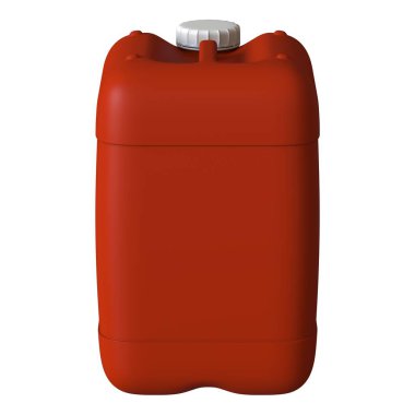 Beyaz zemin üzerinde motor yağı ya da kayganlaştırıcı bulunan kırmızı teneke kutu. Yüksek çözünürlüklü 3D tasarım. Büyütülebilir ve arka plan ya da doku olarak kullanılabilir..