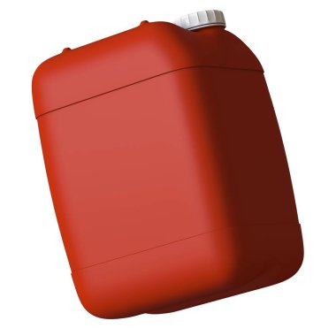 Beyaz zemin üzerinde motor yağı ya da kayganlaştırıcı bulunan kırmızı teneke kutu. Yüksek çözünürlüklü 3D tasarım. Büyütülebilir ve arka plan ya da doku olarak kullanılabilir..