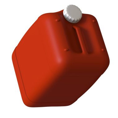 Beyaz zemin üzerinde motor yağı ya da kayganlaştırıcı bulunan kırmızı teneke kutu. Yüksek çözünürlüklü 3D tasarım. Büyütülebilir ve arka plan ya da doku olarak kullanılabilir..