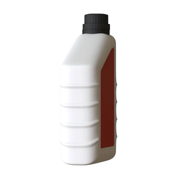 Lubricating oil bottle on white background. 3D rendering of excellent quality in high resolution. It can be enlarged and used as a background or texture. — Stock Photo, Image