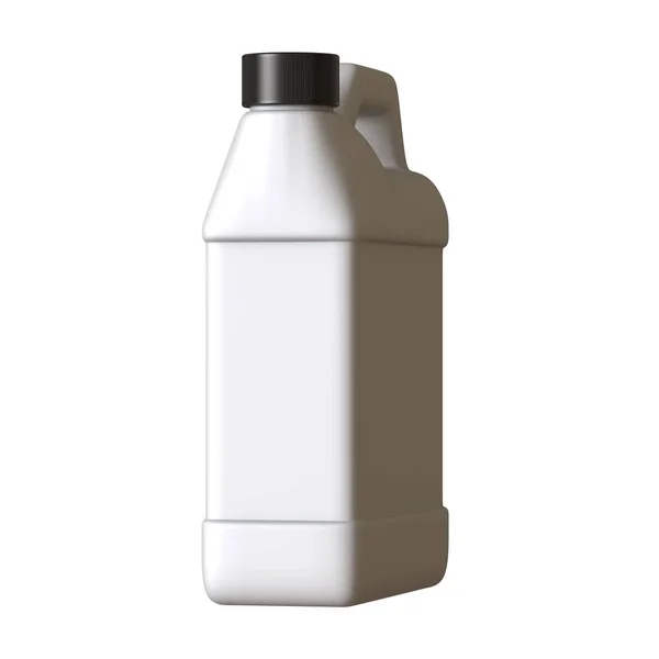 Butelka oleju smarowego na białym tle. 3d renderowanie doskonałej jakości w wysokiej rozdzielczości. Można go powiększyć i wykorzystać jako tło lub teksturę. — Zdjęcie stockowe