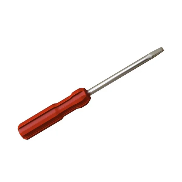 Screwdriver Red Pen White Background Isolate Rendering Excellent Quality High — Stock Photo, Image