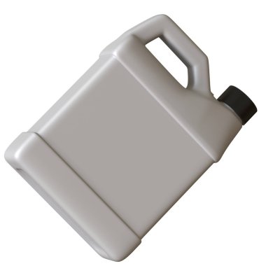 Beyaz arka planda yağlı yağ şişesi. Yüksek çözünürlüklü 3D tasarım. Büyütülebilir ve arka plan ya da doku olarak kullanılabilir..