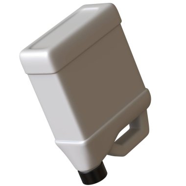 Beyaz arka planda yağlı yağ şişesi. Yüksek çözünürlüklü 3D tasarım. Büyütülebilir ve arka plan ya da doku olarak kullanılabilir..