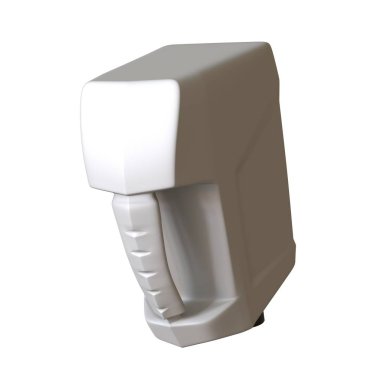 Beyaz arka planda yağlı yağ şişesi. Yüksek çözünürlüklü 3D tasarım. Büyütülebilir ve arka plan ya da doku olarak kullanılabilir..