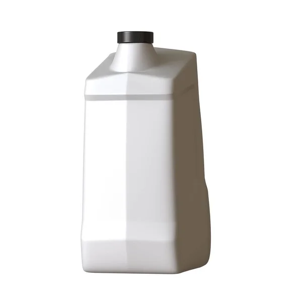 Smörjolja flaska på vit bakgrund. 3D-återgivning av utmärkt kvalitet i hög upplösning. Den kan förstoras och användas som bakgrund eller textur. — Stockfoto