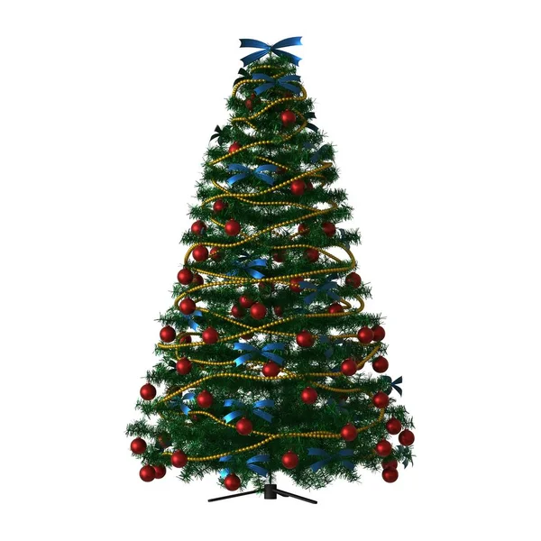 Christmas tree, isolate on a white background. 3D rendering of excellent quality in high resolution — Stock Photo, Image