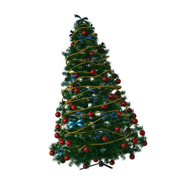Christmas tree, isolate on a white background. 3D rendering of excellent quality in high resolution — Stock Photo, Image