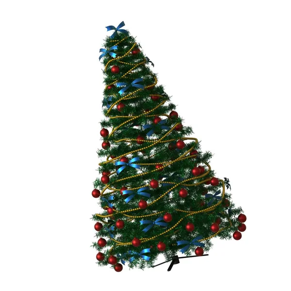 Arbre de Noël, isolé sur fond blanc. rendu 3D d'excellente qualité en haute résolution — Photo