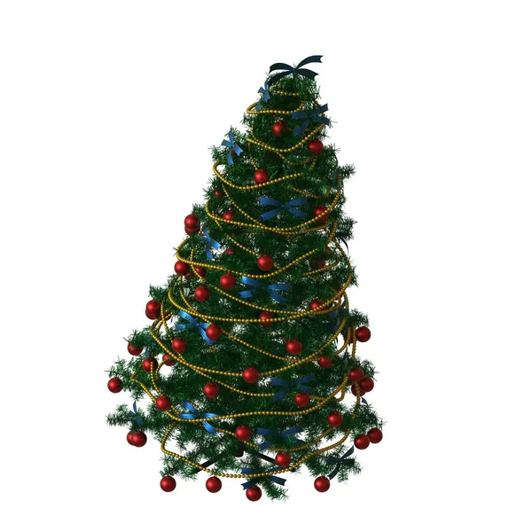 Christmas tree, isolate on a white background. 3D rendering of excellent quality in high resolution — Stock Photo, Image