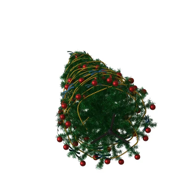 Christmas tree, isolate on a white background. 3D rendering of excellent quality in high resolution — Stock Photo, Image