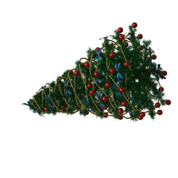 Árvore de Natal, isolar em um fundo branco. Renderização 3D de excelente qualidade em alta resolução — Fotografia de Stock