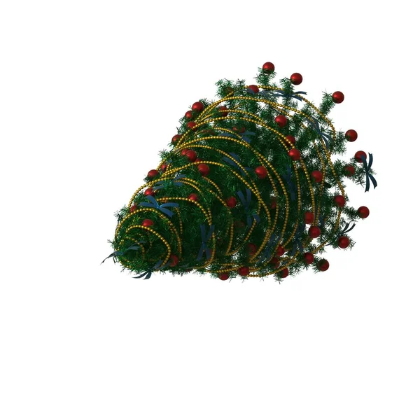 Árvore de Natal, isolar em um fundo branco. Renderização 3D de excelente qualidade em alta resolução — Fotografia de Stock