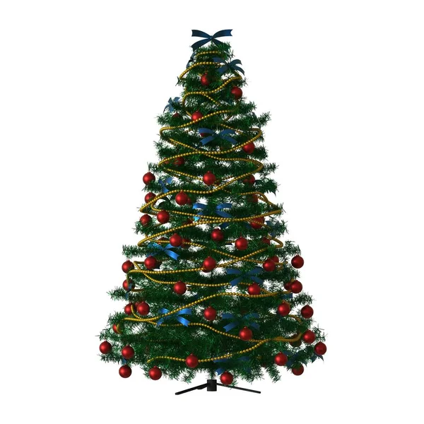 Christmas tree, isolate on a white background. 3D rendering of excellent quality in high resolution Stock Picture