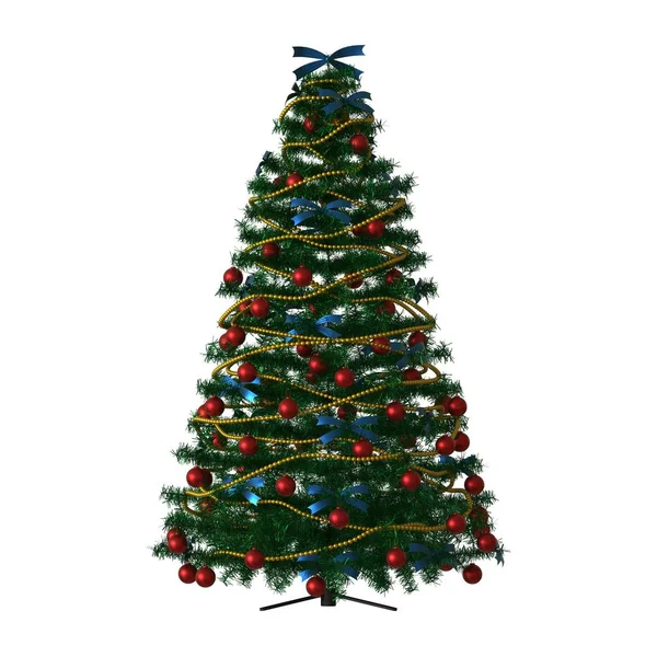 Christmas tree, isolate on a white background. 3D rendering of excellent quality in high resolution Stock Image