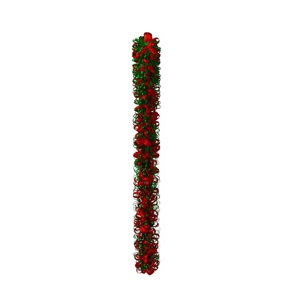 Decoración del árbol de Navidad, aislar sobre un fondo blanco. Representación 3D de excelente calidad en alta resolución —  Fotos de Stock