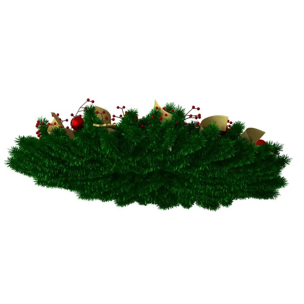 Christmas tree decoration, isolate on a white background. 3D rendering of excellent quality in high resolution — Stock Photo, Image