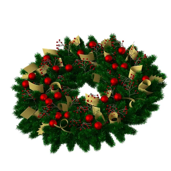 Christbaumschmuck, isoliert auf weißem Hintergrund. 3D-Rendering von hervorragender Qualität in hoher Auflösung — Stockfoto