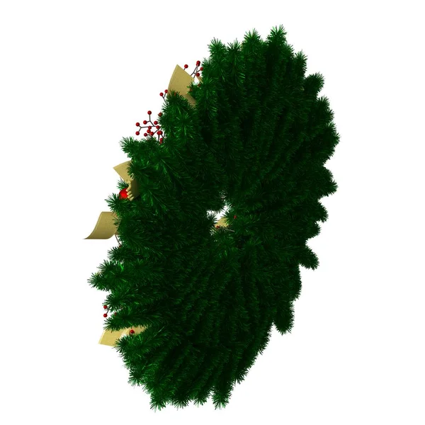 Noel ağacı süslemesi, beyaz arka planda izole edilmiş. Yüksek çözünürlükte mükemmel kalitede 3D görüntüleme — Stok fotoğraf