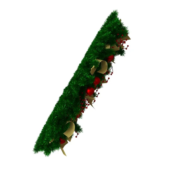 Christbaumschmuck, isoliert auf weißem Hintergrund. 3D-Rendering von hervorragender Qualität in hoher Auflösung — Stockfoto