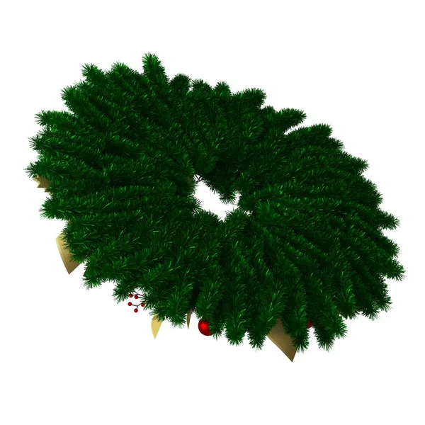 Décoration d'arbre de Noël, isoler sur un fond blanc. rendu 3D d'excellente qualité en haute résolution — Photo