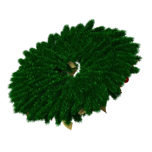 Christmas tree decoration, isolate on a white background. 3D rendering of excellent quality in high resolution — Stock Photo, Image