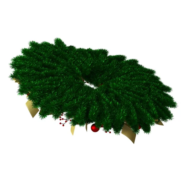 Christbaumschmuck, isoliert auf weißem Hintergrund. 3D-Rendering von hervorragender Qualität in hoher Auflösung — Stockfoto