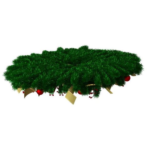 Decorazione dell'albero di Natale, isolare su uno sfondo bianco. Rendering 3D di ottima qualità in alta risoluzione — Foto Stock