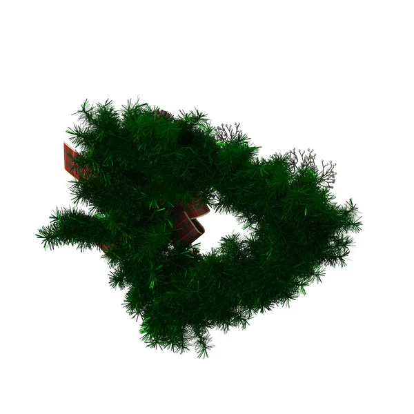 Decorazione dell'albero di Natale, isolare su uno sfondo bianco. Rendering 3D di ottima qualità in alta risoluzione — Foto Stock