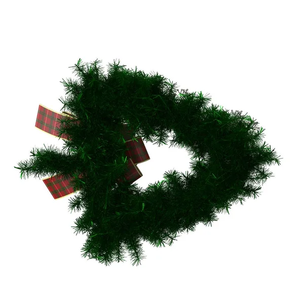 Juledekorasjon, isoler på hvit bakgrunn. 3D-gjengivelse av fremragende kvalitet i høy oppløsning – stockfoto