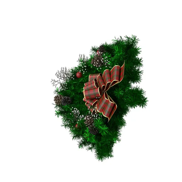 Christbaumschmuck, isoliert auf weißem Hintergrund. 3D-Rendering von hervorragender Qualität in hoher Auflösung — Stockfoto