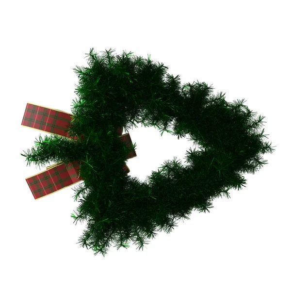 Decoração de árvore de Natal, isolar em um fundo branco. Renderização 3D de excelente qualidade em alta resolução — Fotografia de Stock