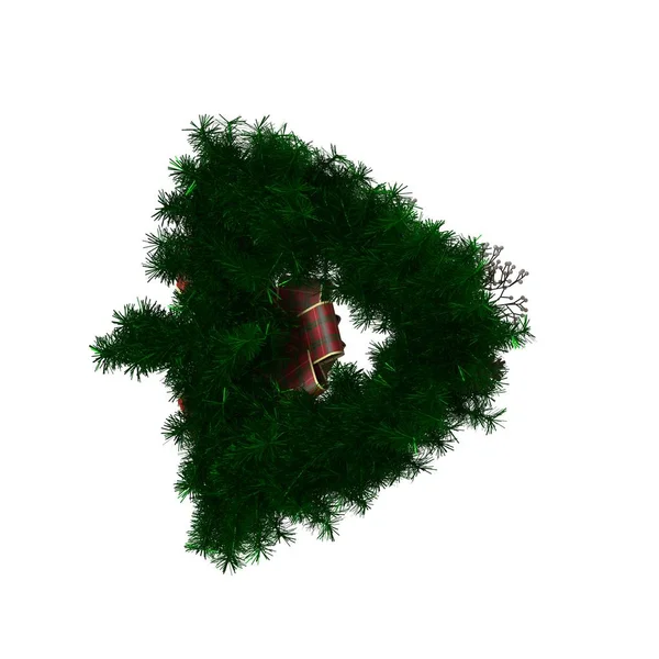 Decorazione dell'albero di Natale, isolare su uno sfondo bianco. Rendering 3D di ottima qualità in alta risoluzione — Foto Stock