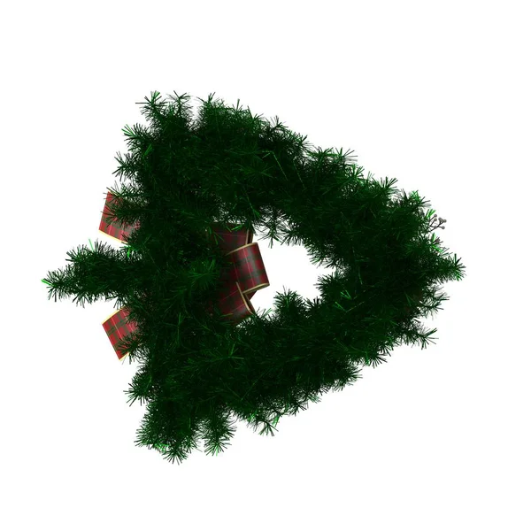 Juledekorasjon, isoler på hvit bakgrunn. 3D-gjengivelse av fremragende kvalitet i høy oppløsning – stockfoto