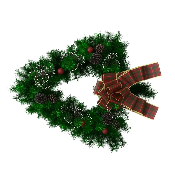 Christbaumschmuck, isoliert auf weißem Hintergrund. 3D-Rendering von hervorragender Qualität in hoher Auflösung — Stockfoto