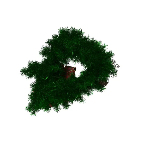 圣诞树装饰,隔离在白色的背景上. 3D高分辨率的高质量渲染 — 图库照片
