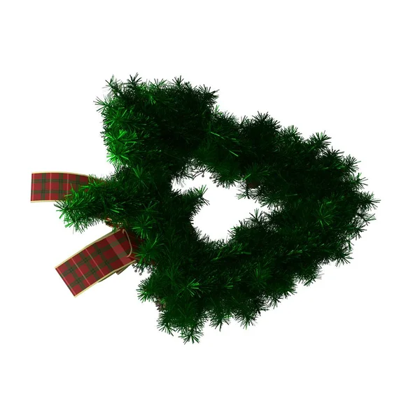 Decoração de árvore de Natal, isolar em um fundo branco. Renderização 3D de excelente qualidade em alta resolução — Fotografia de Stock