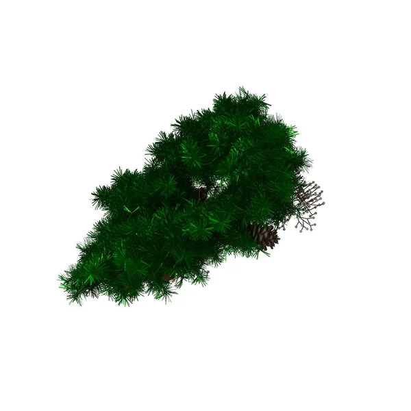 Украшение елки, изолировать на белом фоне. 3D рендеринг отличного качества в высоком разрешении — стоковое фото