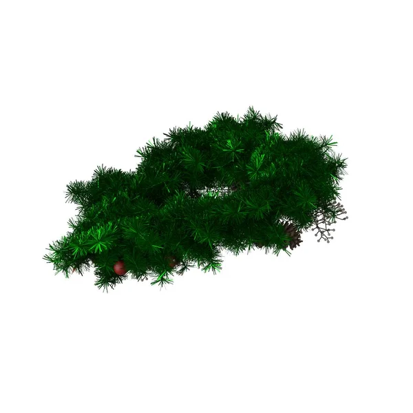 Decorazione dell'albero di Natale, isolare su uno sfondo bianco. Rendering 3D di ottima qualità in alta risoluzione — Foto Stock