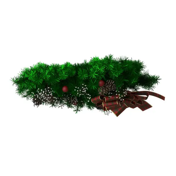 Christbaumschmuck, isoliert auf weißem Hintergrund. 3D-Rendering von hervorragender Qualität in hoher Auflösung — Stockfoto