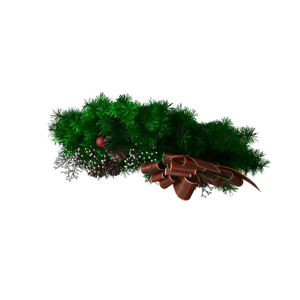 Christbaumschmuck, isoliert auf weißem Hintergrund. 3D-Rendering von hervorragender Qualität in hoher Auflösung — Stockfoto