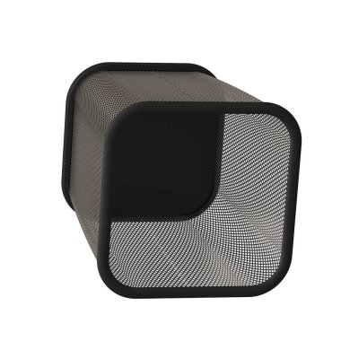 Beyaz arka planda çöp sepeti, izole et. Yüksek çözünürlüklü 3D tasarım. Büyütülebilir ve arka plan ya da doku olarak kullanılabilir..