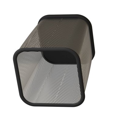 Beyaz arka planda çöp sepeti, izole et. Yüksek çözünürlüklü 3D tasarım. Büyütülebilir ve arka plan ya da doku olarak kullanılabilir..