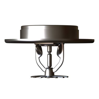 Beyaz arka planda yangın fıskiyesi, izole. Yüksek çözünürlüklü 3D tasarım. Büyütülebilir ve arka plan ya da doku olarak kullanılabilir..