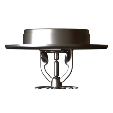 Beyaz arka planda yangın fıskiyesi, izole. Yüksek çözünürlüklü 3D tasarım. Büyütülebilir ve arka plan ya da doku olarak kullanılabilir..