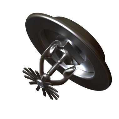 Beyaz arka planda yangın fıskiyesi, izole. Yüksek çözünürlüklü 3D tasarım. Büyütülebilir ve arka plan ya da doku olarak kullanılabilir..