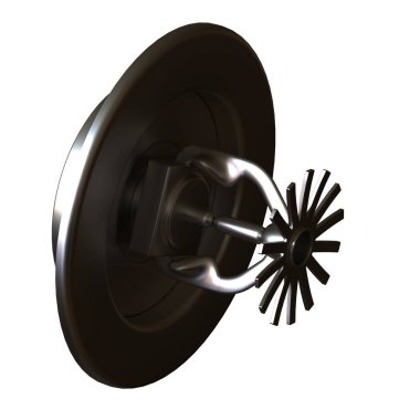 Beyaz arka planda yangın fıskiyesi, izole. Yüksek çözünürlüklü 3D tasarım. Büyütülebilir ve arka plan ya da doku olarak kullanılabilir..