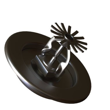 Beyaz arka planda yangın fıskiyesi, izole. Yüksek çözünürlüklü 3D tasarım. Büyütülebilir ve arka plan ya da doku olarak kullanılabilir..